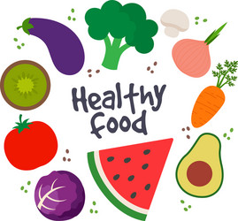 Healthy food poster vector