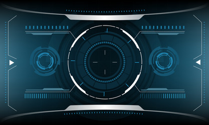 hud sci-fi interface screen view design virtual vector image