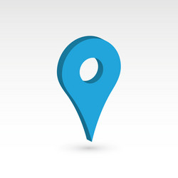 map pointer - 3d object vector image