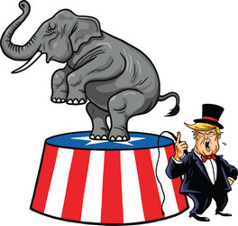 Trump & Republican Elephant Vector Image