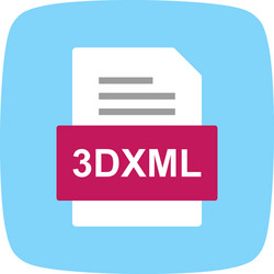 3dxml file document icon vector