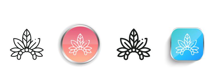 carnival icon thin linear regular and button vector image
