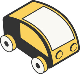 Futuristic small car composition vector