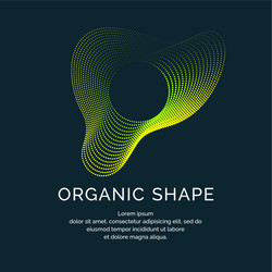 organic forms with dynamic waves and lines vector image