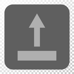 pull up rounded square button vector image