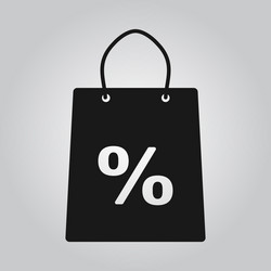 Shopping bag icon vector