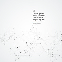 abstract connect shapes with dots and lines vector image