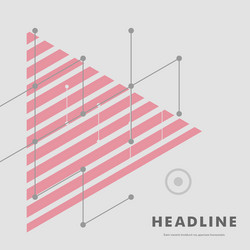 abstract line and triangular design vector image