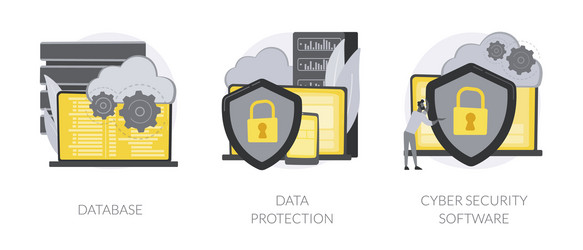 cloud computing network safety abstract concept vector image