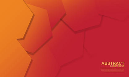 gradient yellow and red hexagonal overlapping vector image
