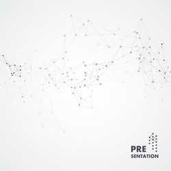 abstract connect shapes with dots and lines vector image
