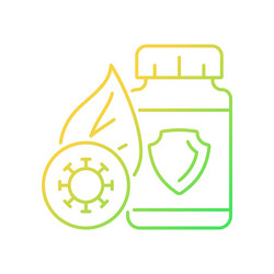antioxidant supplements gradient linear icon vector image