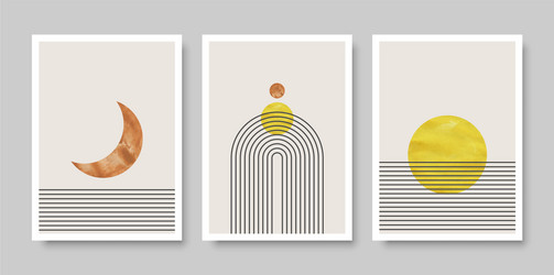 geometric trendy set abstract aesthetic Vector Image