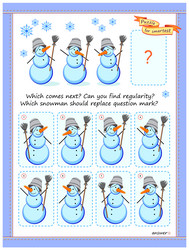 logic puzzle game for smartest which comes next vector image