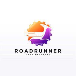 roadrunner bird abstract minimal simple geometric vector image