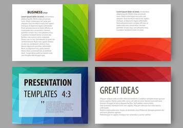 Set of business templates for presentation slides vector