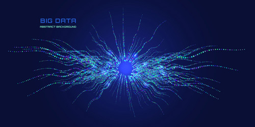 abstract background color points explode in dark vector image