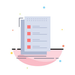 check checklist list task to do flat color icon vector