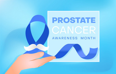 prostate cancer awareness month banner vector