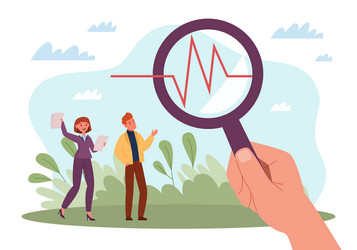 research data analysis graphical monitoring vector image