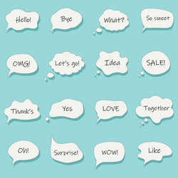 Bubble talk phrases vector