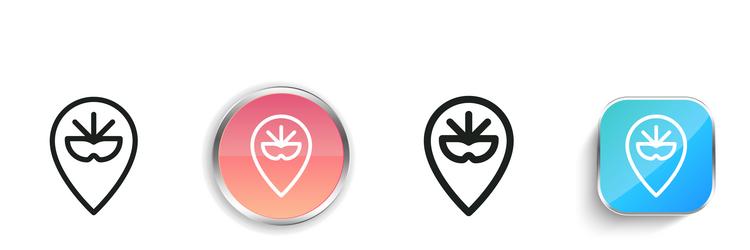 carnival icon thin linear regular and button vector image