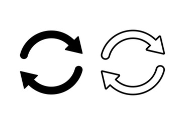 refresh icon set reload update vector image