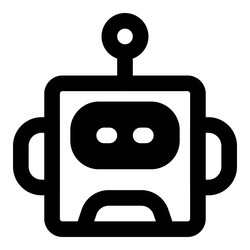 robot designed with remote control system vector image