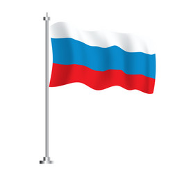 Russia flag isolated wave country vector