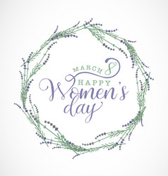 women s day typographical design element vector image