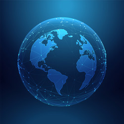 Digital Planet Network Globe vector image