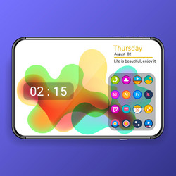 home screen mobile application user interface vector image