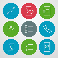 line icons set for web site design and mobile apps vector image