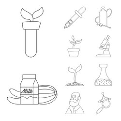 isolated object of and icon set s vector image