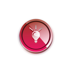 light bulb new idea concept web button vector image