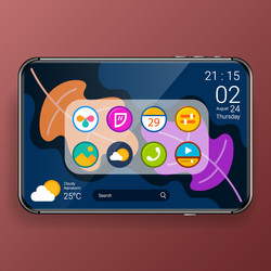 mobile apps menu user interface digital realistic vector image