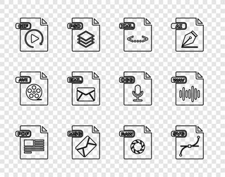 set line pdf file document svg xml msg gif vector image