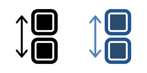 apps sort icons pack in black and colored version vector image