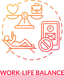 Work-life balance concept icon vector