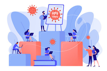 Hpv education programs concept vector