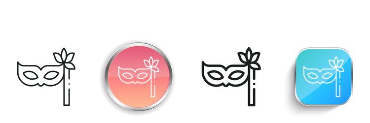 carnival icon thin linear regular and button vector image
