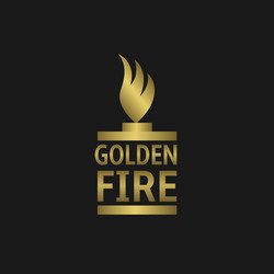 Golden fire theme Royalty Free Vector Image - VectorStock