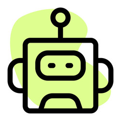 robot designed with remote control system vector image