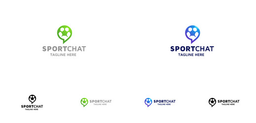 sport chat logo vector