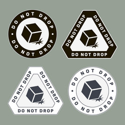 do not drop fragile items packaging symbol sign vector image