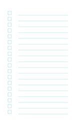 Graph paper printable to do list with check boxes vector