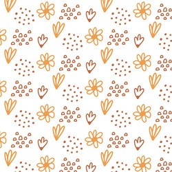 seamless pattern with abstractions in boho style vector image