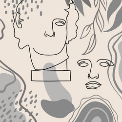 trendy background with linear abstract vector image