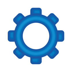 Blue gear cog setting Royalty Free Vector Image