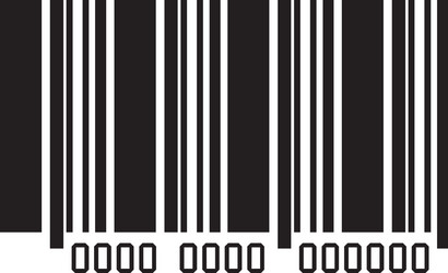 bar code with serial number icon vector image